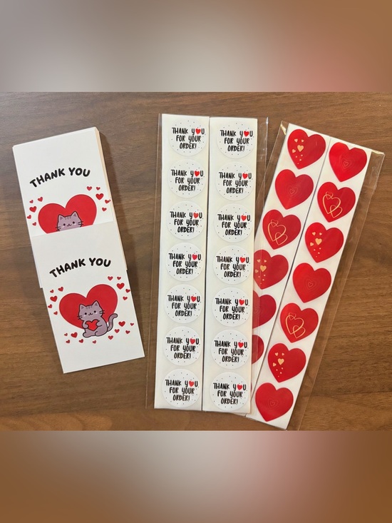 Other - Kitty Love Thank You Cards w/Stickers - nwot